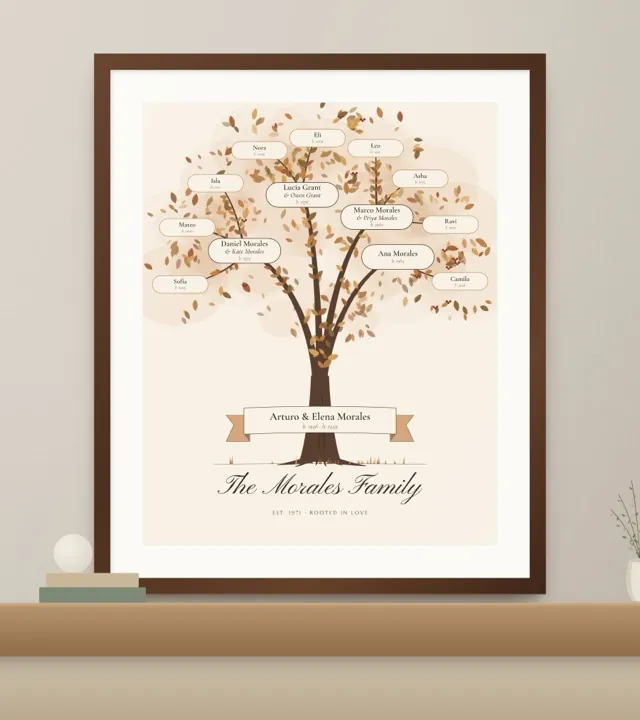 Willow: a botanical tree in autumn colors
